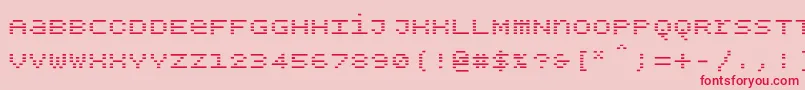 Bpdotsunicaseminusbold Font – Red Fonts on Pink Background