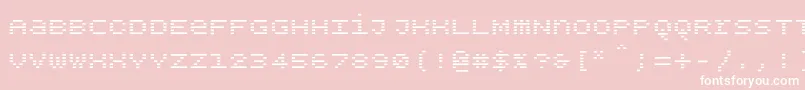 フォントBpdotsunicaseminusbold – ピンクの背景に白い文字