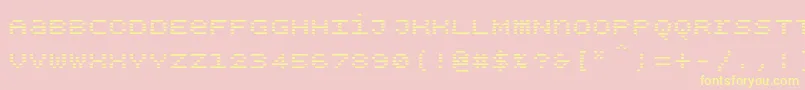 Bpdotsunicaseminusbold Font – Yellow Fonts on Pink Background