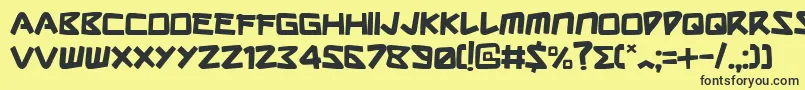 Sharkmadeinjapan Font – Black Fonts on Yellow Background