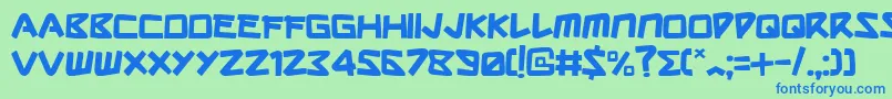 Sharkmadeinjapan Font – Blue Fonts on Green Background