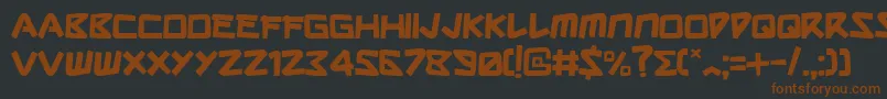 Sharkmadeinjapan Font – Brown Fonts on Black Background