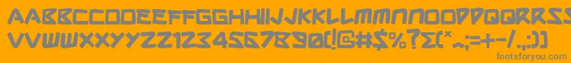 Sharkmadeinjapan-Schriftart – Graue Schriften auf orangefarbenem Hintergrund