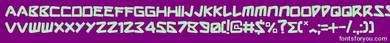 Sharkmadeinjapan Font – Green Fonts on Purple Background