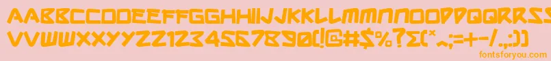 Sharkmadeinjapan Font – Orange Fonts on Pink Background