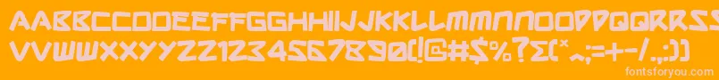 Sharkmadeinjapan Font – Pink Fonts on Orange Background