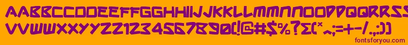 Sharkmadeinjapan Font – Purple Fonts on Orange Background