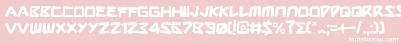 Sharkmadeinjapan Font – White Fonts on Pink Background