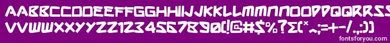 Sharkmadeinjapan Font – White Fonts on Purple Background