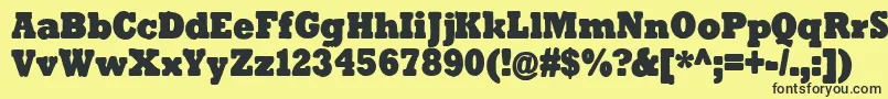 TenderGoliath Font – Black Fonts on Yellow Background