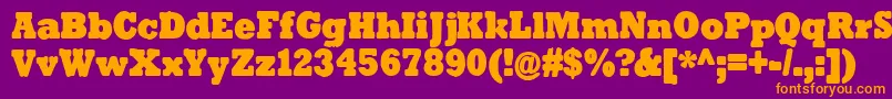 More about TenderGoliath Font TenderGoliath Font – Orange Fonts on Purple Background