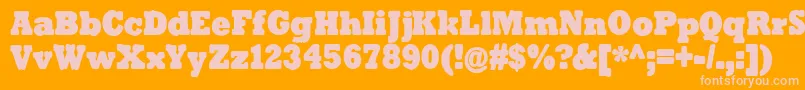 TenderGoliath Font – Pink Fonts on Orange Background