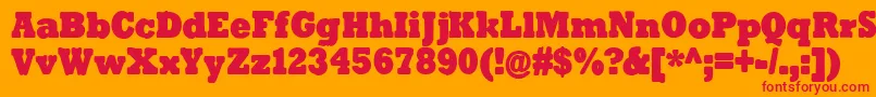 TenderGoliath Font – Red Fonts on Orange Background
