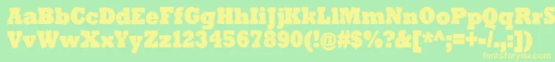 TenderGoliath Font – Yellow Fonts on Green Background