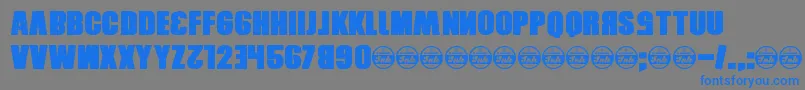 Xxrdcore Font – Blue Fonts on Gray Background