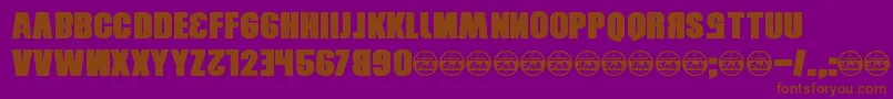 Xxrdcore Font – Brown Fonts on Purple Background