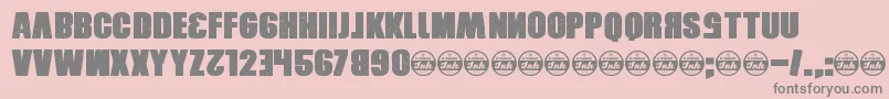 Xxrdcore Font – Gray Fonts on Pink Background