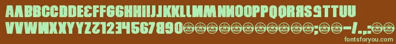 Xxrdcore Font – Green Fonts on Brown Background