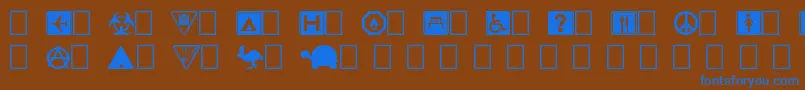 Шрифт Symbolx – синие шрифты на коричневом фоне