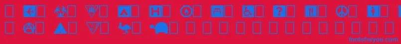 Symbolx Font – Blue Fonts on Red Background