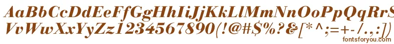 Czcionka LinotypegianottenHeavyitalic – brązowe czcionki