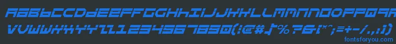 fuente StuntmanLaserItalic – Fuentes Azules Sobre Fondo Negro