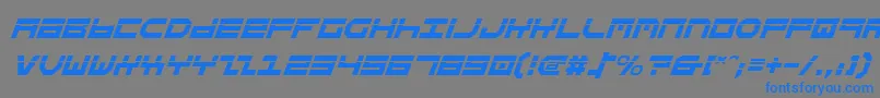 StuntmanLaserItalic Font – Blue Fonts on Gray Background