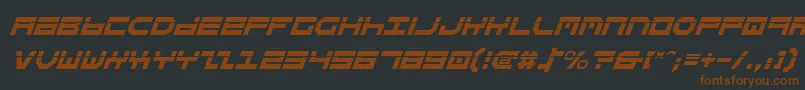 フォントStuntmanLaserItalic – 黒い背景に茶色のフォント