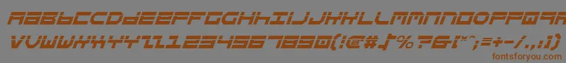 StuntmanLaserItalic Font – Brown Fonts on Gray Background