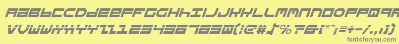 fuente StuntmanLaserItalic – Fuentes Grises Sobre Fondo Amarillo