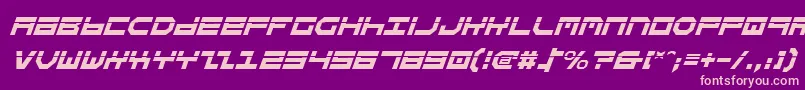StuntmanLaserItalic Font – Pink Fonts on Purple Background