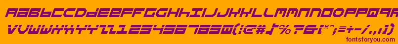 StuntmanLaserItalic Font – Purple Fonts on Orange Background