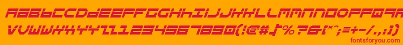 StuntmanLaserItalic Font – Red Fonts on Orange Background