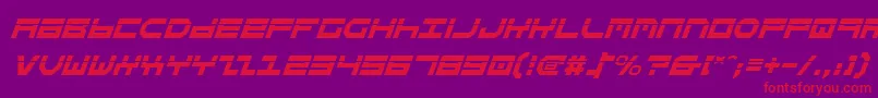 StuntmanLaserItalic Font – Red Fonts on Purple Background