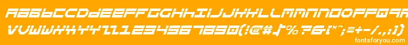 StuntmanLaserItalic Font – White Fonts on Orange Background