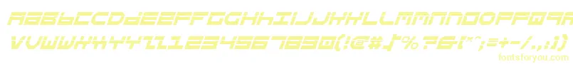 フォントStuntmanLaserItalic – 黄色のフォント