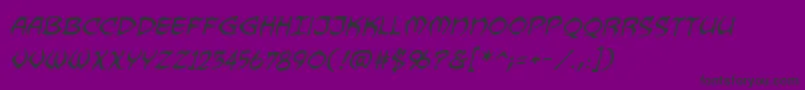 DragonbonesBbItalic Font – Black Fonts on Purple Background