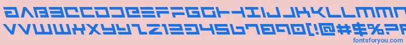 フォントAvengerleft – ピンクの背景に青い文字