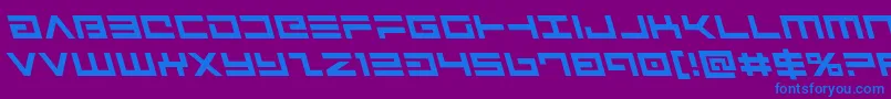 Avengerleft Font – Blue Fonts on Purple Background