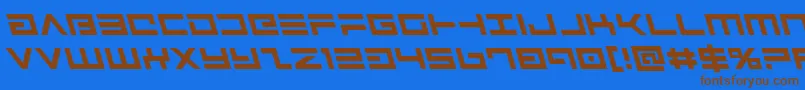 Шрифт Avengerleft – коричневые шрифты на синем фоне