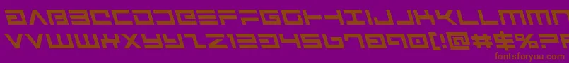 フォントAvengerleft – 紫色の背景に茶色のフォント