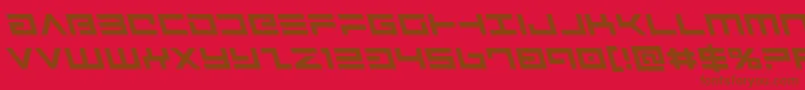 フォントAvengerleft – 赤い背景に茶色の文字