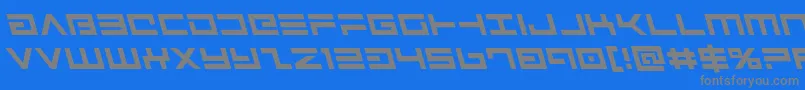 Avengerleft Font – Gray Fonts on Blue Background