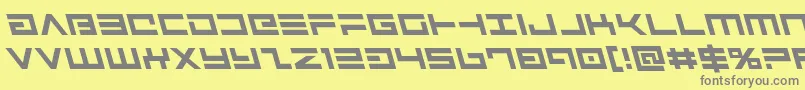 Avengerleft-Schriftart – Graue Schriften auf gelbem Hintergrund