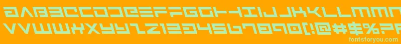 Avengerleft Font – Green Fonts on Orange Background