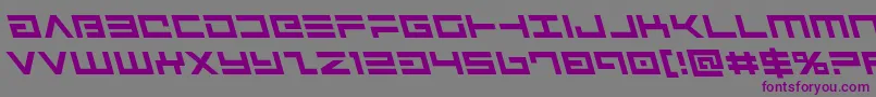 フォントAvengerleft – 紫色のフォント、灰色の背景