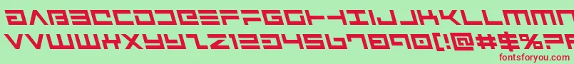 Avengerleft-fontti – punaiset fontit vihreällä taustalla