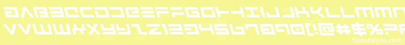 Avengerleft-fontti – valkoiset fontit keltaisella taustalla