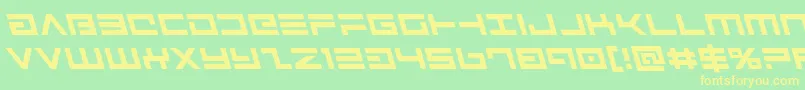 Avengerleft-fontti – keltaiset fontit vihreällä taustalla