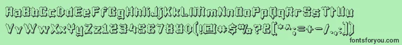 LuciferiusInfernitus Font – Black Fonts on Green Background